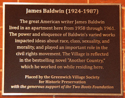 James Baldwin Plaque