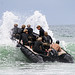 A mine countermeasures platoon conducts surf passage training in Imperial Beach, Calif.,