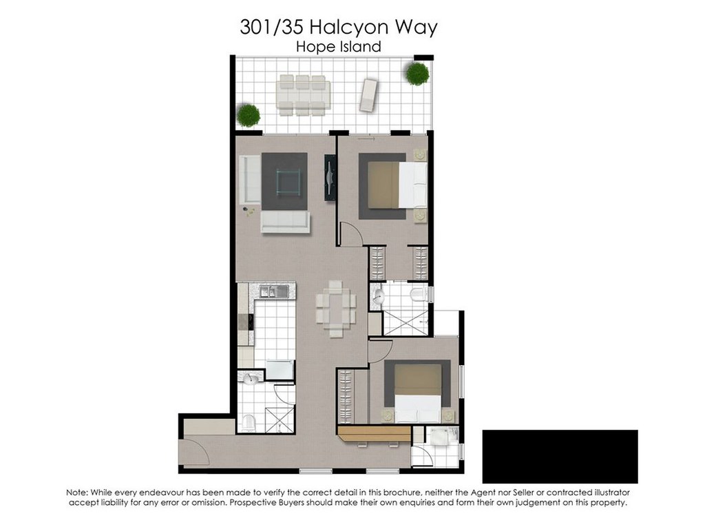 301/35 Halcyon Way, Hope Island QLD 4212 floorplan