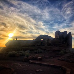 On top of Wukoki Ruin taking archeology measurements during the summer solstice sunset. Exciting new discoveries! #arizona #archaeology #archeology #native #anasazi #ruin #flagstaff #summer #wukoki #wupatki #nationalpark #sunset #ancient #ruin #desert #in