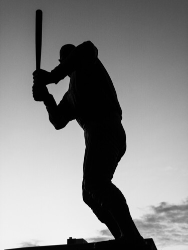 Baseball legend silhouette