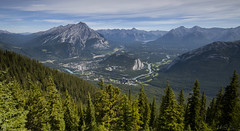Overlooking Bow Valley and Town of Banff
