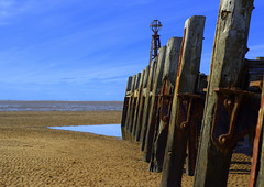 The old abandoned pier at St Annes in Lancashire