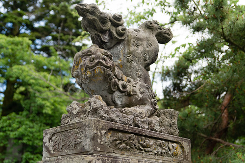 金沢宇多須神社の狛犬さん 吽