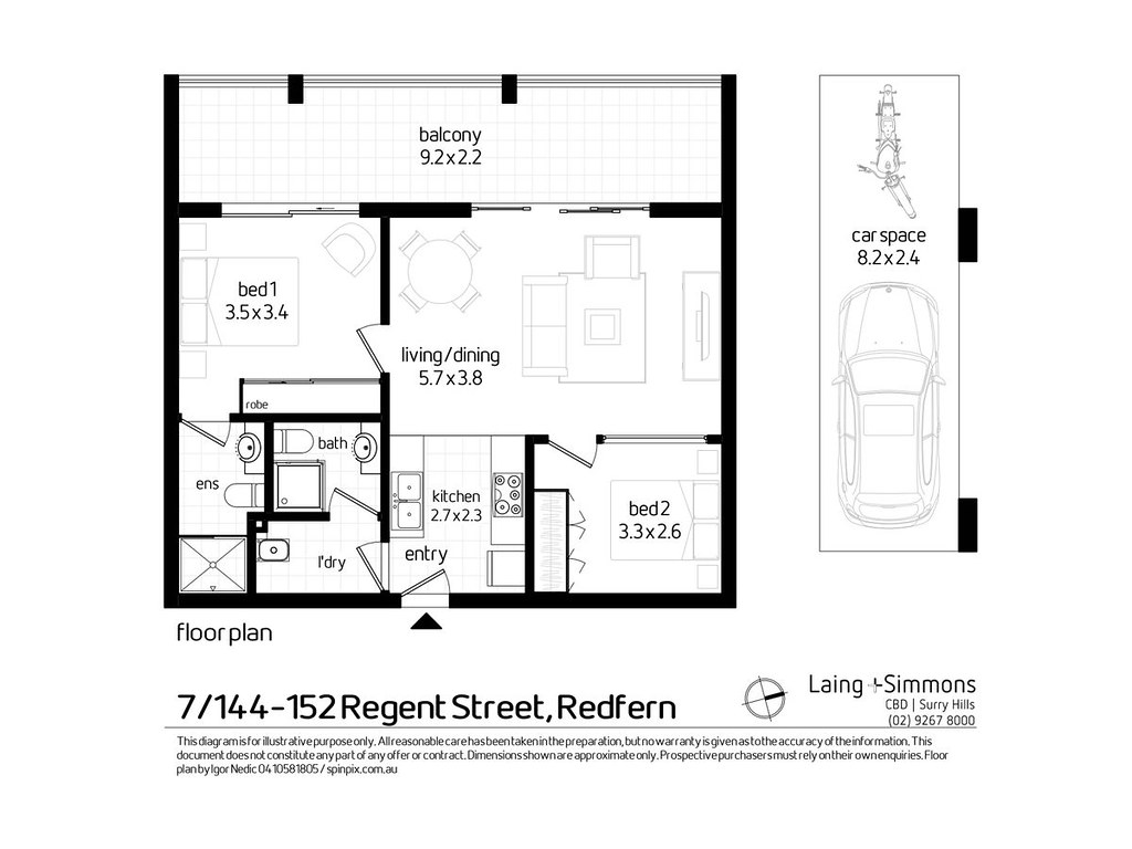 7/144-152 Regent Street, Redfern NSW 2016 floorplan
