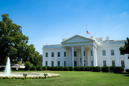 The United States Flag Flies at Half-Sta by The White House, on Flickr