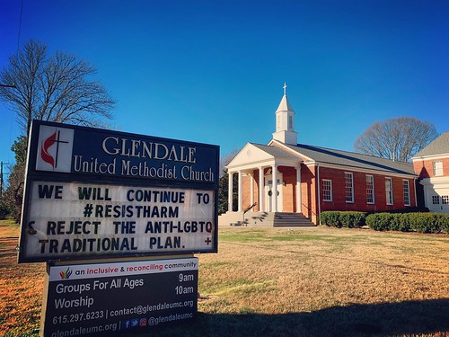 We Reject the Traditional Plan #ResistHarm | Glendale United Methodist Church - Nashville Sign