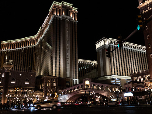 Las Vegas Strip at night - Venetian Hotel