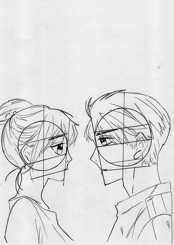 How to draw anime boy and girl side view step by step - a photo on  Flickriver