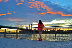 Beautiful Sunset In Domino Park Williamsburg Brooklyn New York City NY P00598 DSC_0394