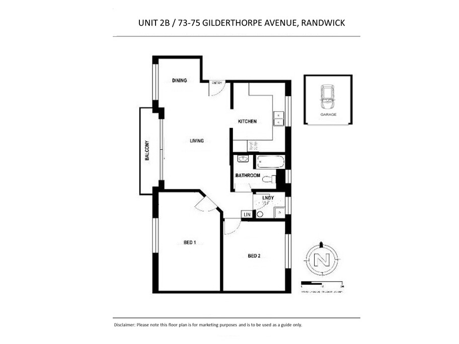 Unit 2B/73-75 Gilderthorpe Ave, Randwick NSW 2031 floorplan