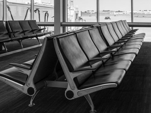 Empty airport terminal seats - Lambert Field