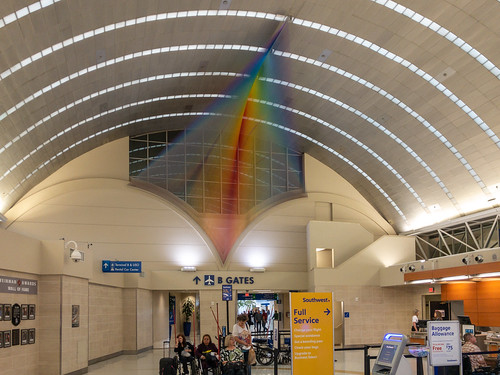 Colorful string art - San Antonio Airport