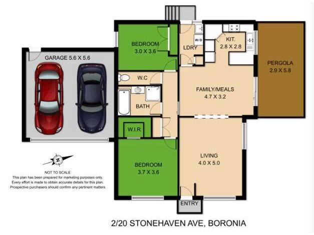 2/20 Stonehaven Avenue, Boronia VIC 3155 floorplan