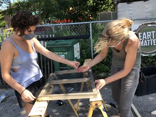 Selene and Bella build a “fine” mesh screener for sifting Lavender bud for tea and sachets and. ...?