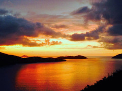 A beautiful sunset in St. Thomas.