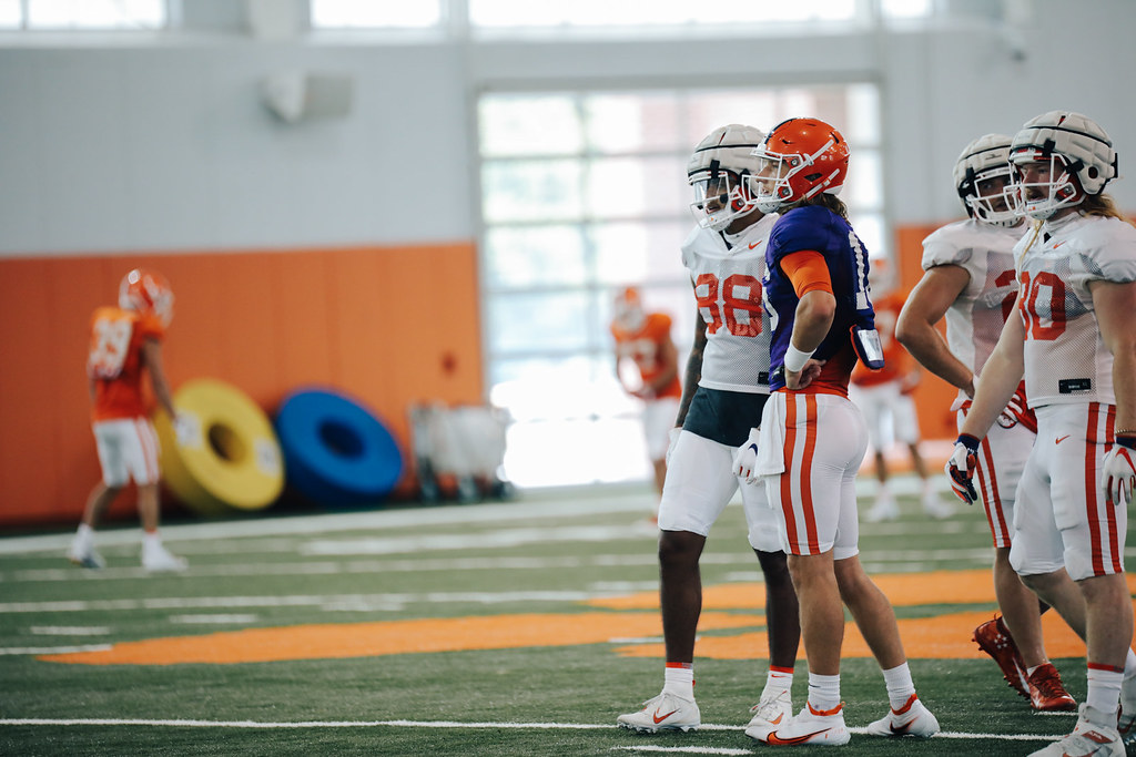 Clemson Football Photo of clemsonsid and Trevor Lawrence and Braden Galloway