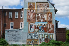 Black Family Reunion mural - artist Kimberly Clark, 1988, Parkside, Philadelphia