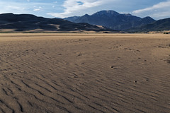 Dried Up Medano Creek with Sand Dunes and the Sangre de Cristo Mountains (Great Sand Dunes National Park & Preserve)