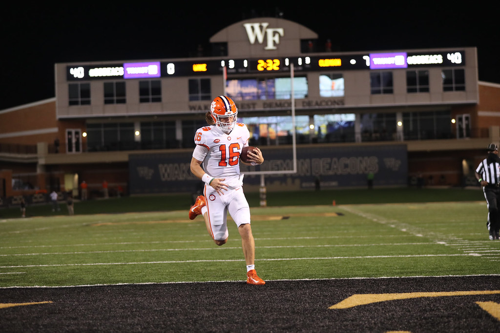 Clemson Football Photo of Wake Forest and Trevor Lawrence