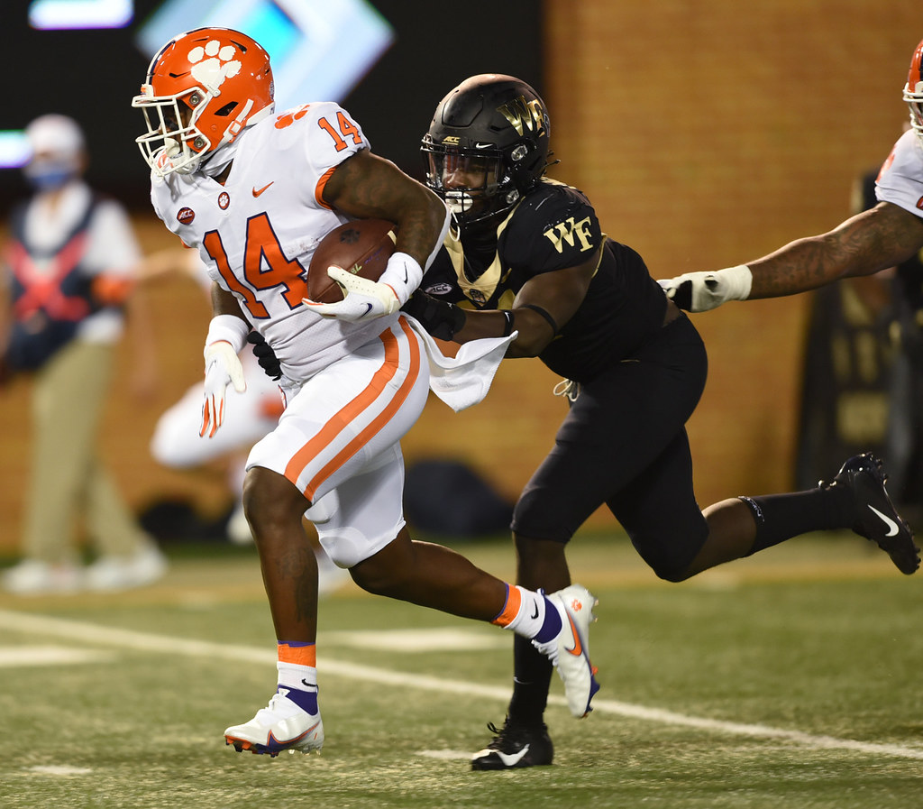 Clemson Football Photo of s and Wake Forest and Kobe Pace