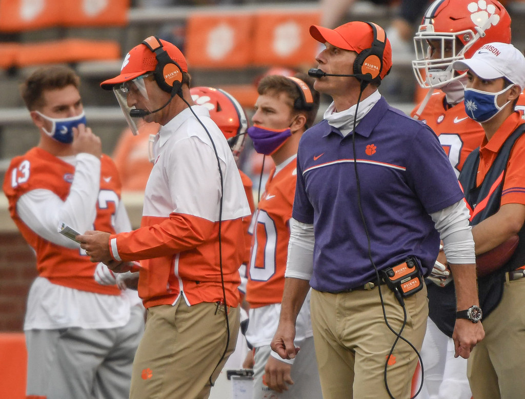 Clemson Football Photo of Brent Venables and Dabo Swinney and thecitadel