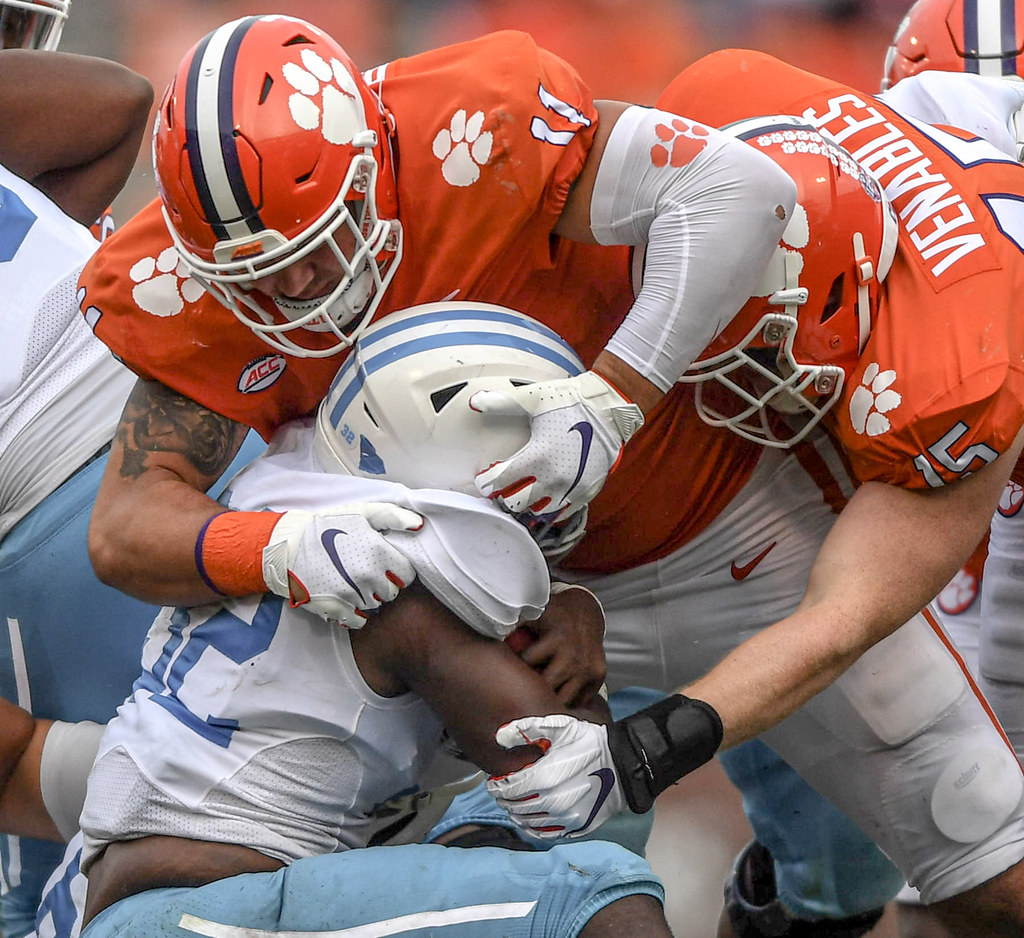 Clemson Football Photo of Bryan Bresee and Jake Venables and thecitadel