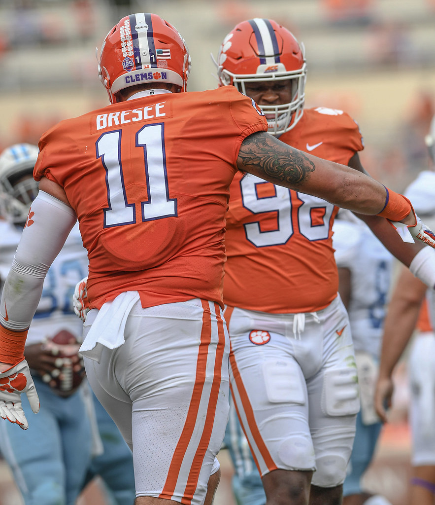 Clemson Football Photo of Bryan Bresee and Myles Murphy and thecitadel