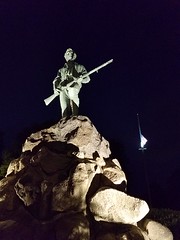 9-27-2020; Minuteman at night. Lexington, MA