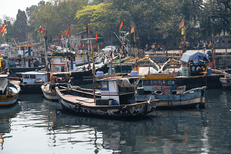Mumbai, India - February 29, 2020: View of fishing boats sitting in the harbor at the Sassoon Docks<br/>© <a href="https://flickr.com/people/39908901@N06" target="_blank" rel="nofollow">39908901@N06</a> (<a href="https://flickr.com/photo.gne?id=50420481136" target="_blank" rel="nofollow">Flickr</a>)