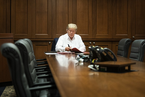 President Trump Works at Walter Reed Nat by The White House, on Flickr