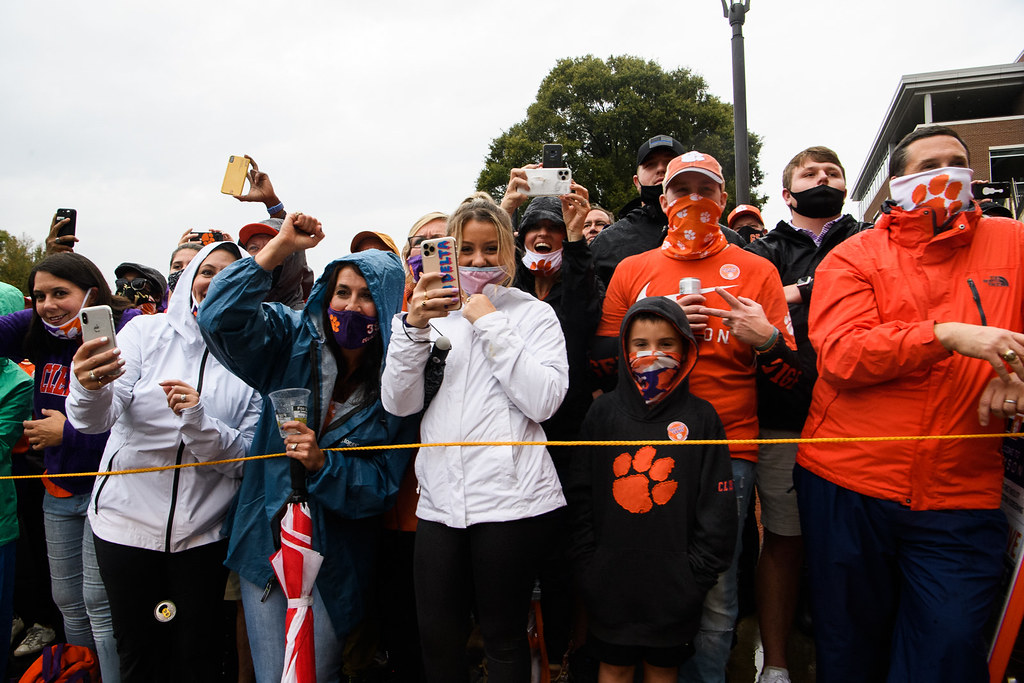 Clemson Football Photo of Fans and miami and tigerwalk