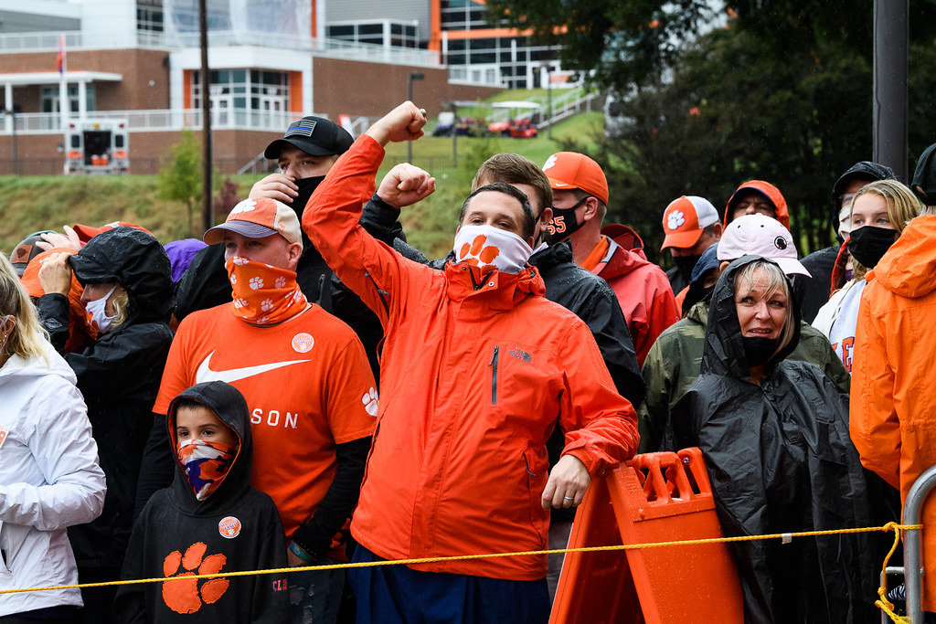 Clemson Football Photo of Fans and miami and tigerwalk