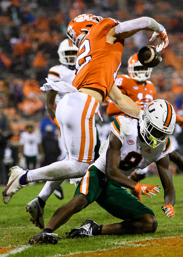 Clemson Football Photo of Tyler Venables and miami