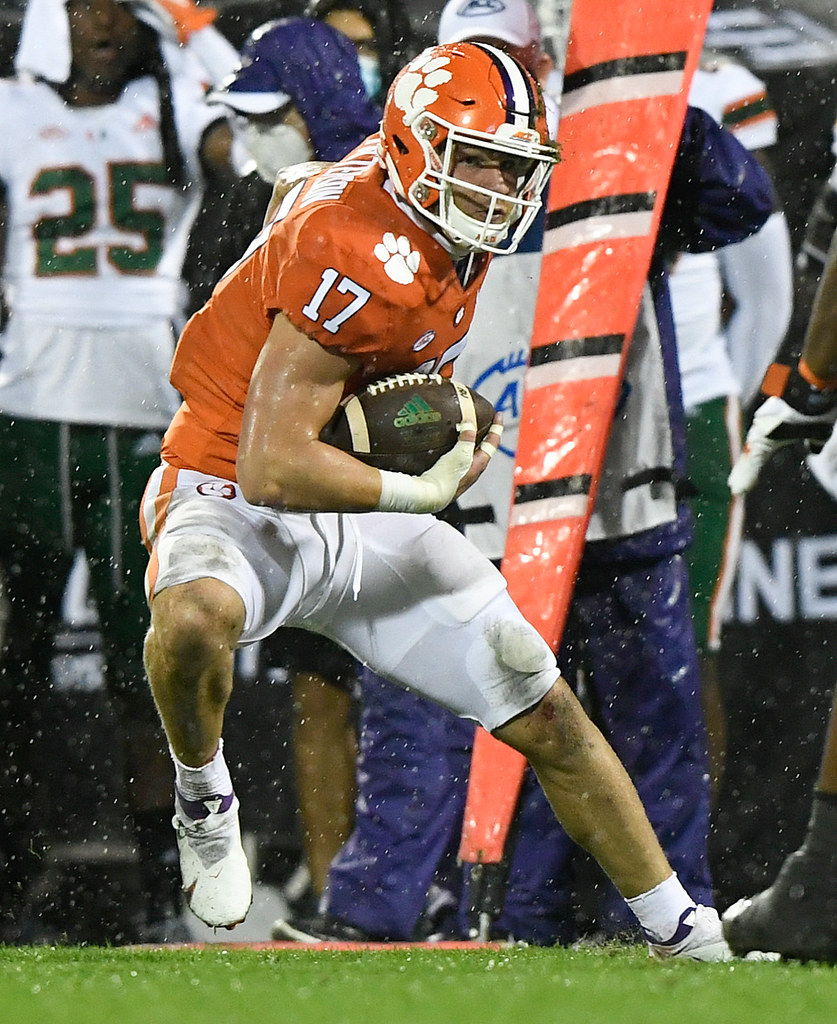 Clemson Football Photo of Kane Patterson and miami