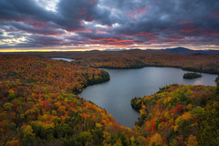 Nichols Pond Surrounded by Fall Foliage
