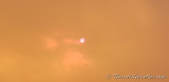 October 16, 2020 - Wildfire smoke obscures the skies over Thornton. (ThorntonWeather.com)