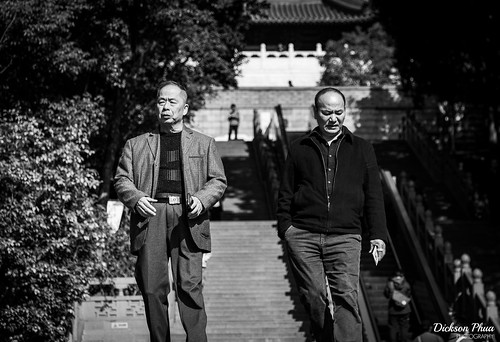 Two elderly men at Leifong Pagoda