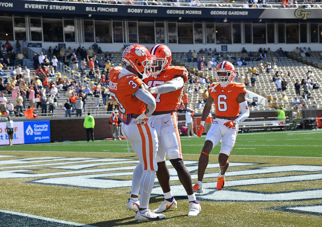Clemson Football Photo of Amari Rodgers and Cornell Powell and Georgia Tech