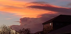 October 21, 2020 - Smoke plume at sunset. (David Canfield)