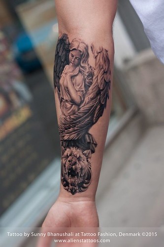 Update 88+ about angel forearm tattoo latest .vn