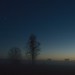 foggy last light, Jupiter and Saturn