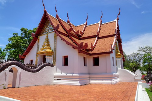 Temple replica in Muang Boran (Ancient City) open air museum in Samut Phrakan near Bangkok, Thailand