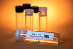 Glass Bottle with Sars-Covid-19 Vaccine by ShebleyCL, on Flickr