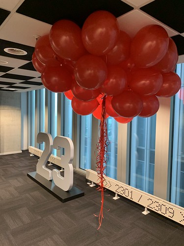 Heliumballonnen Gang 23e verdieping NHOW Hotel Rotterdam