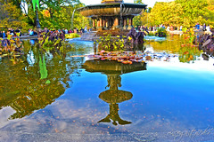 Bethesda Fountain Reflections Central Park Manhattan New York City NY P00714 DSC_1416