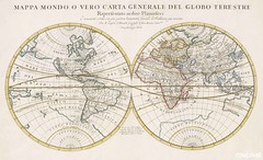 Mappa mondo o vero carta generale del globo terrestre (1674) by N. Sanson de Abbeville. Original from The Beinecke Rare Book & Manuscript Library. Digitally enhanced by rawpixel.