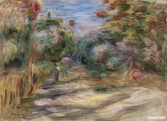Landscape (Paysage) (1911) by Pierre-Auguste Renoir. Original from Barnes Foundation. Digitally enhanced by rawpixel.