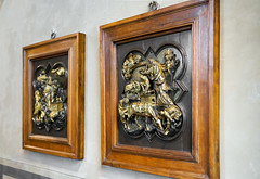 Brunelleschi and Ghiberti, Sacrifice of Isaac (competition panels)