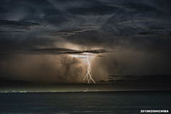 Lightning strikes on Sagami Bay
